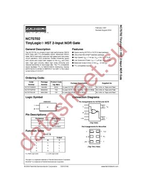 NC7ST02M5 datasheet  